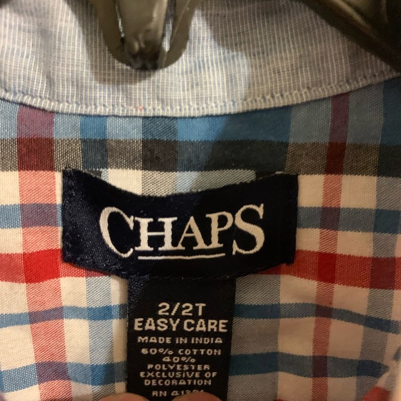 Chaps Short Sleeve Button Down size 2T - Picture 2 of 2